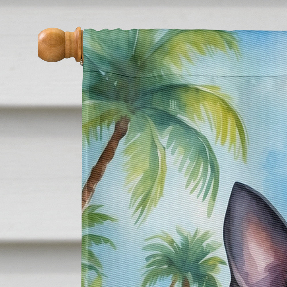 Boston Terrier Luau House Flag