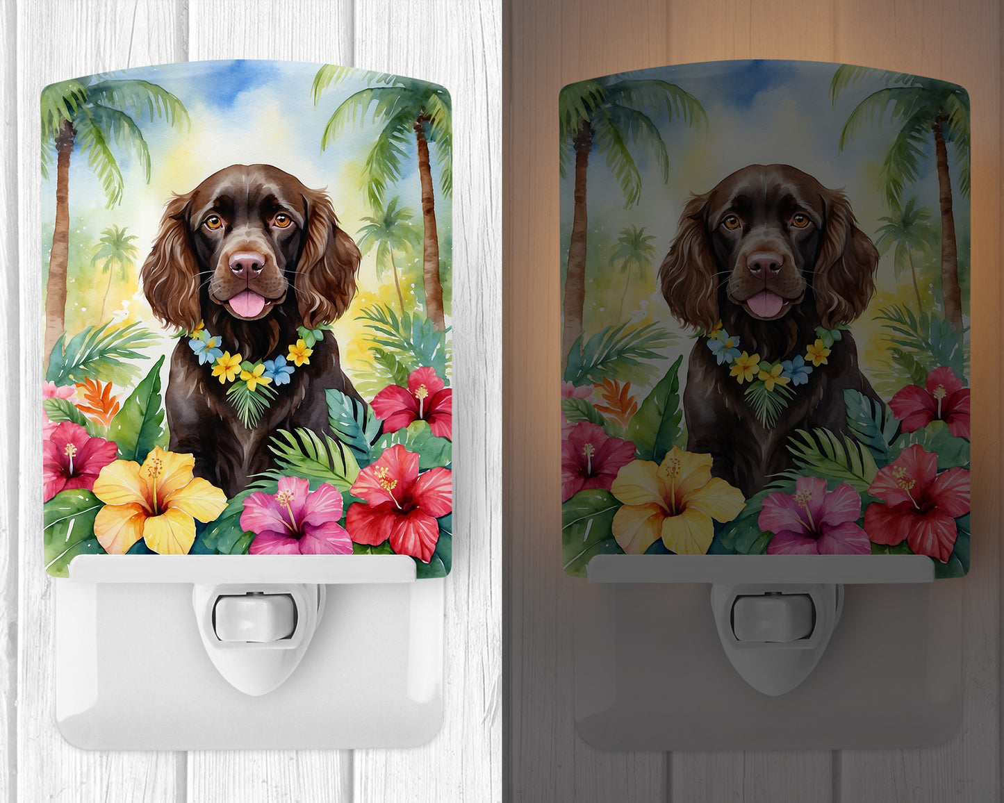 Boykin Spaniel Luau Ceramic Night Light