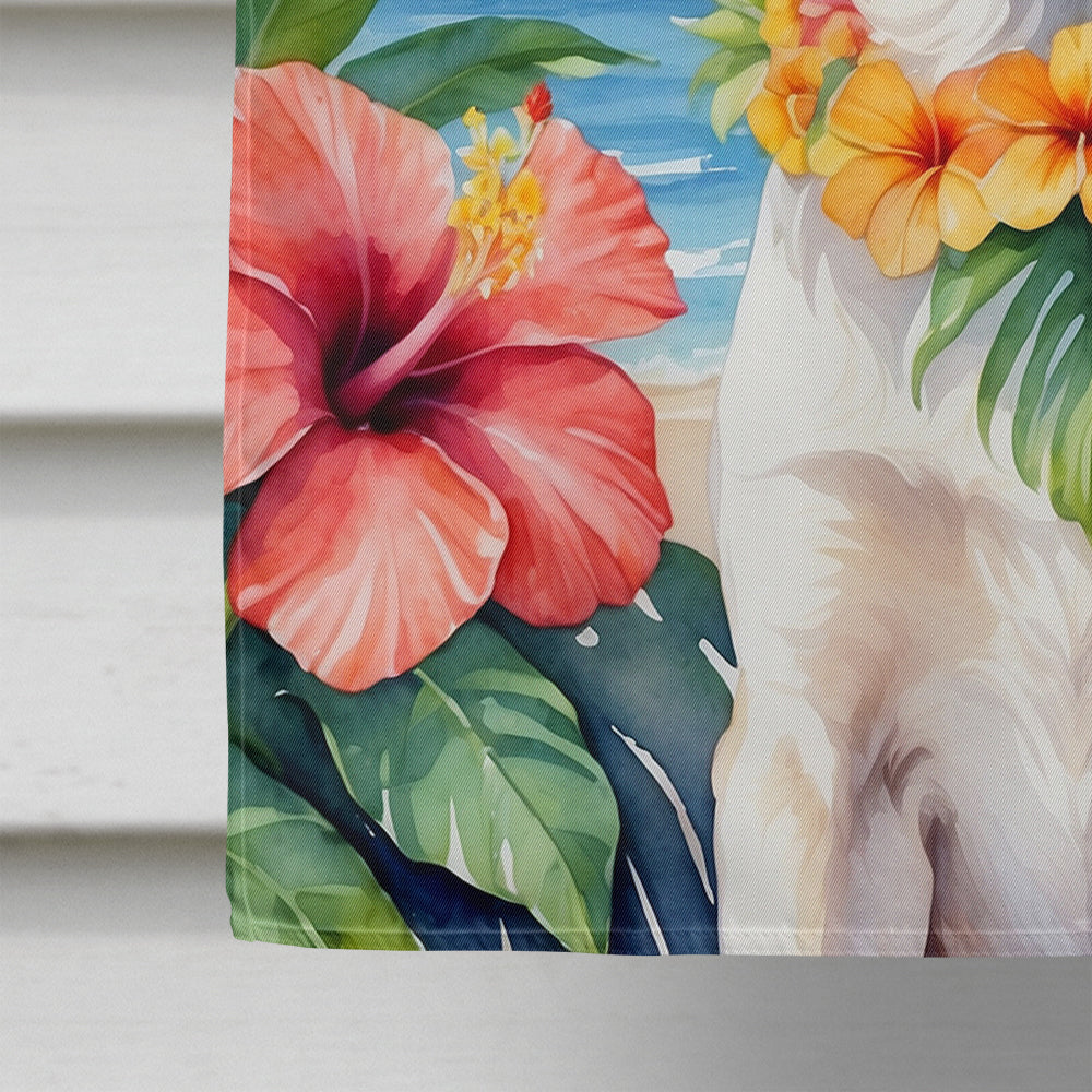 Brittany Spaniel Luau House Flag