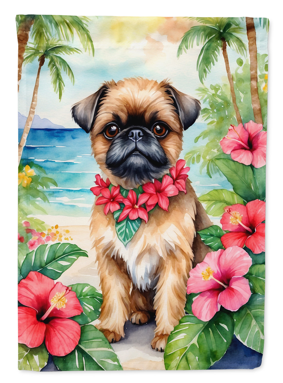 Buy this Brussels Griffon Luau Garden Flag