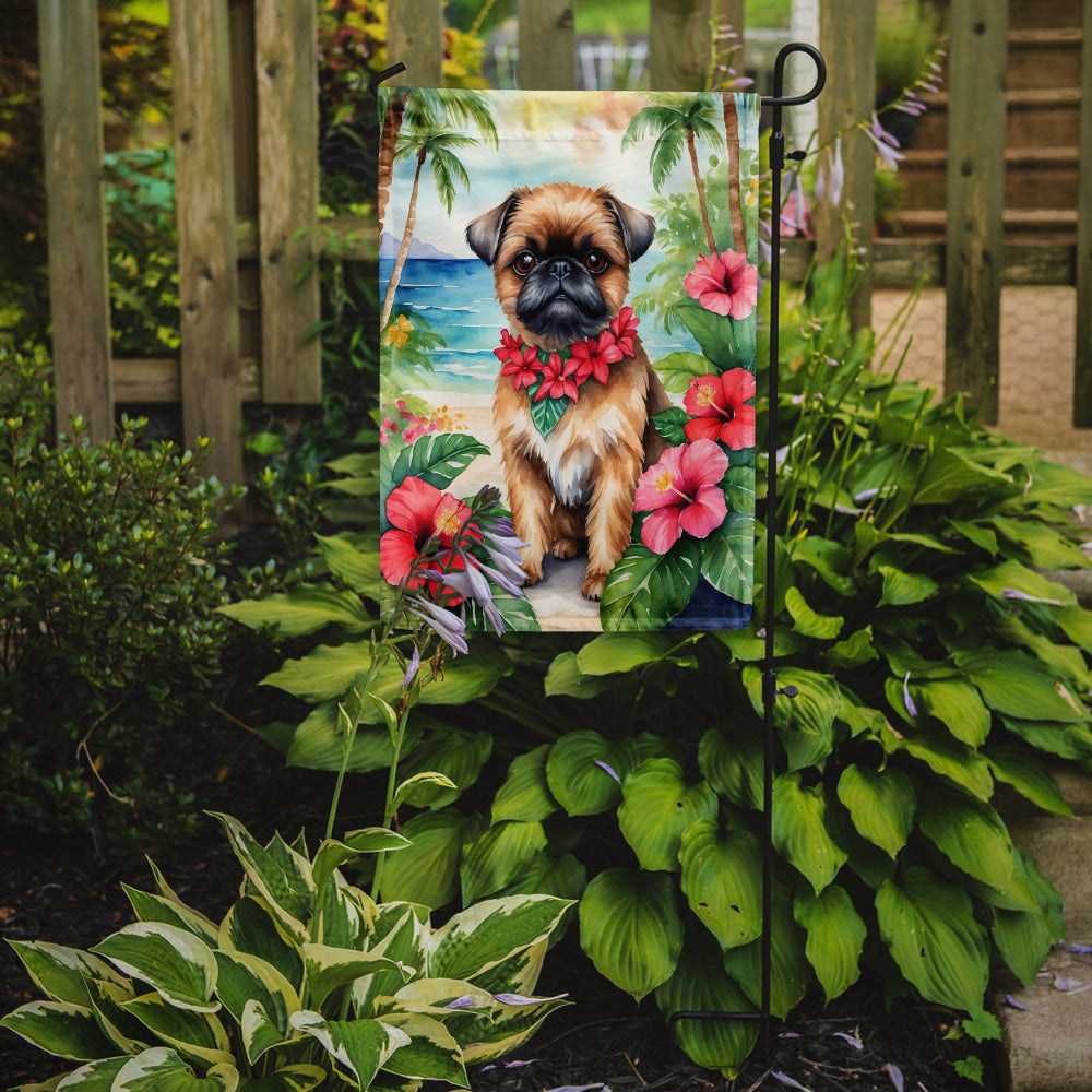 Brussels Griffon Luau Garden Flag