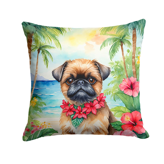 Buy this Brussels Griffon Luau Throw Pillow