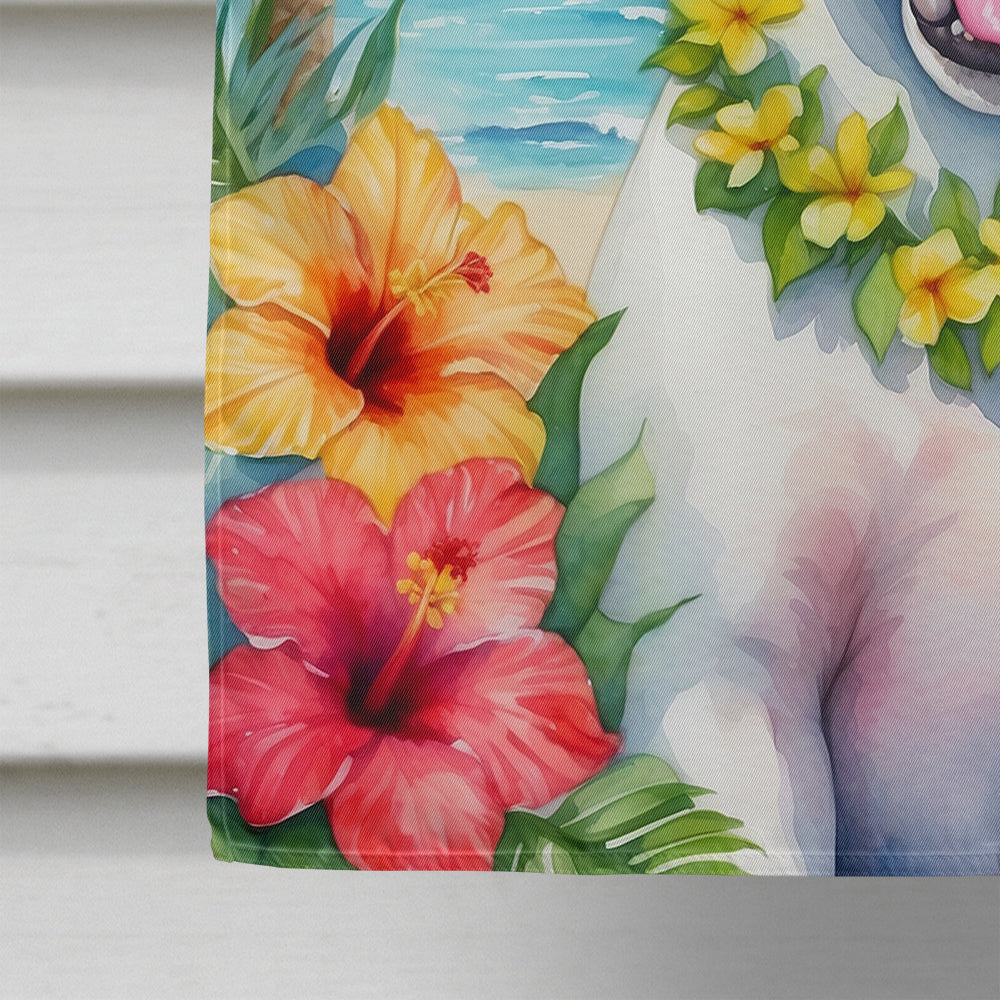 Bull Terrier Luau House Flag