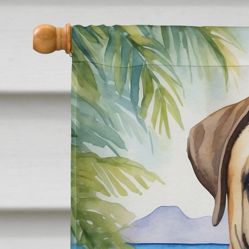 Bullmastiff Luau House Flag