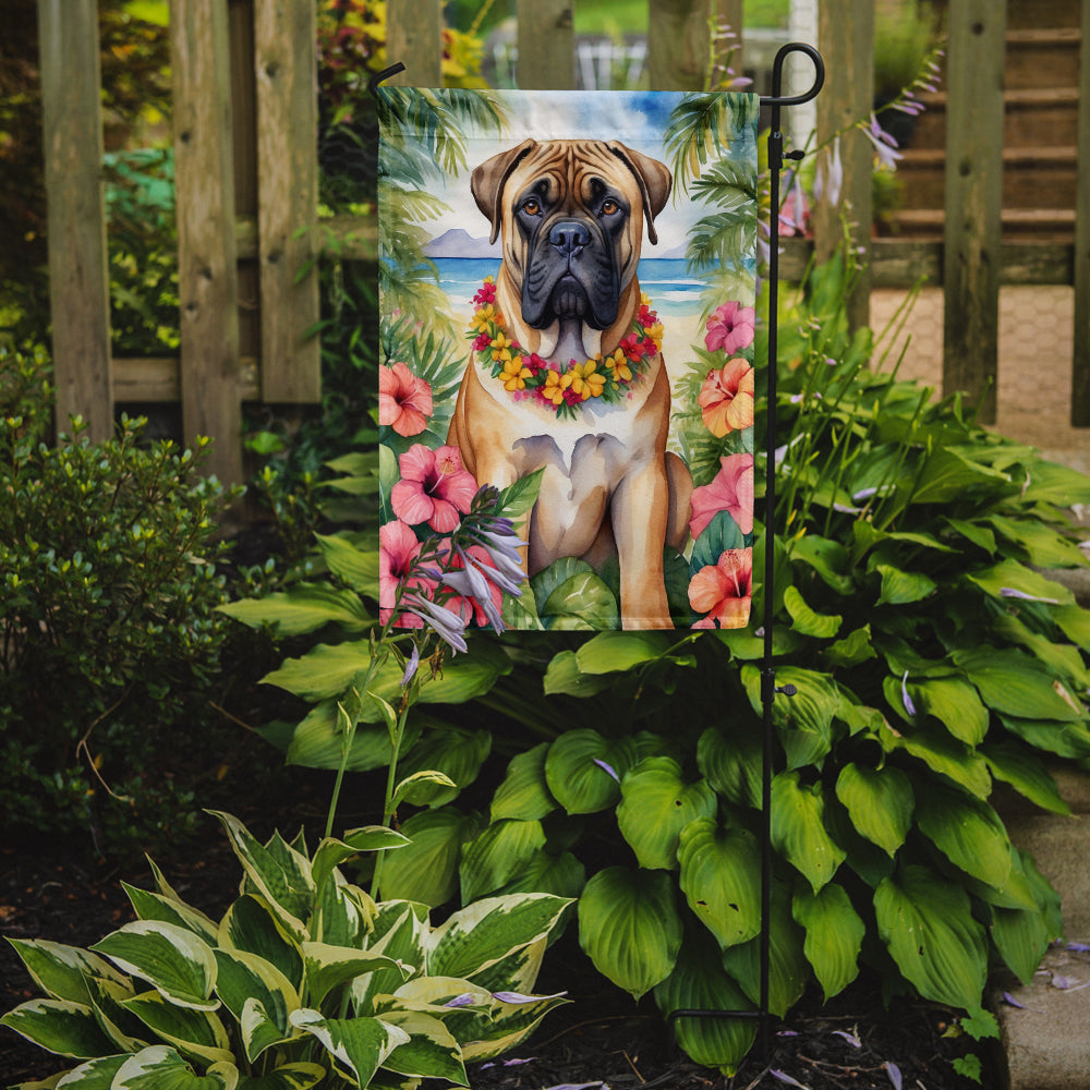 Bullmastiff Luau Garden Flag