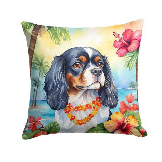 Buy this Cavalier Spaniel Luau Throw Pillow