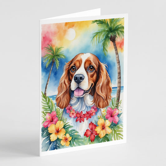 Buy this Cavalier Spaniel Luau Greeting Cards Pack of 8