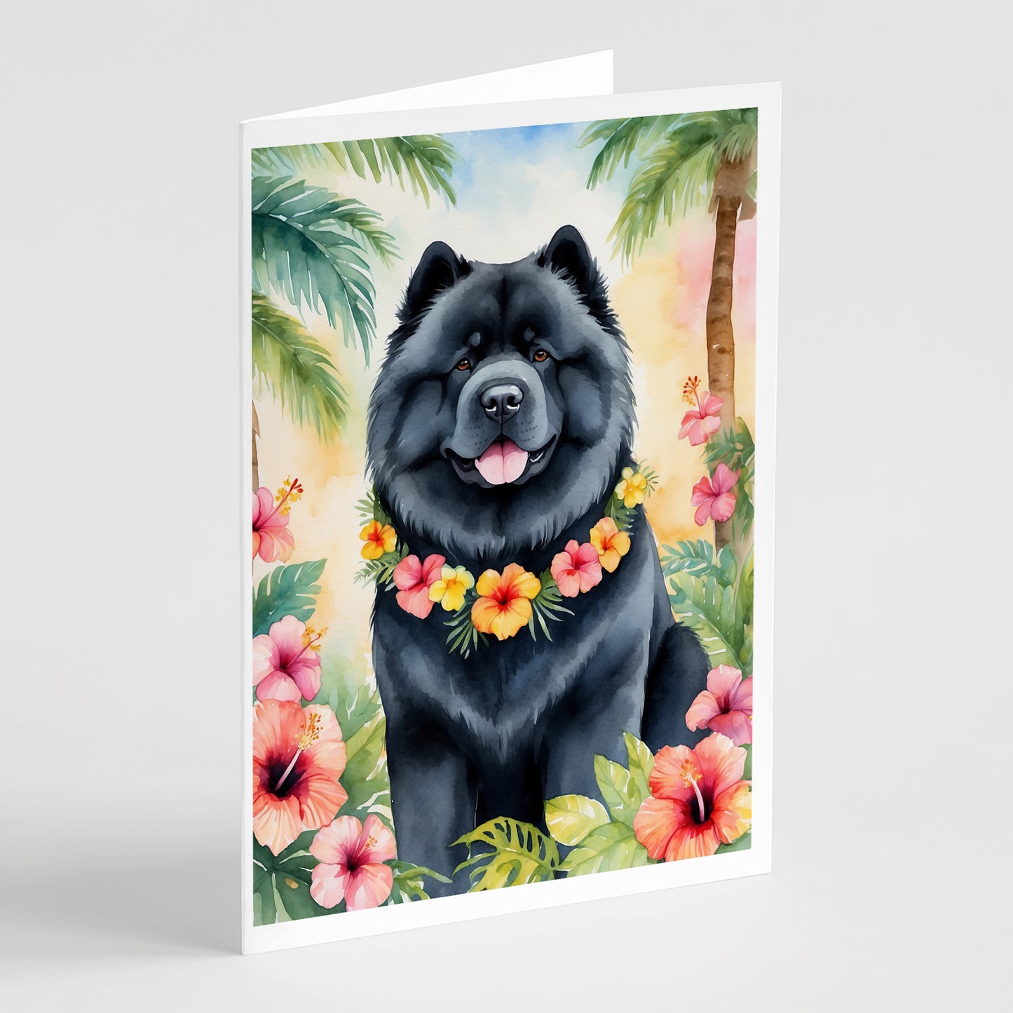 Buy this Chow Chow Luau Greeting Cards Pack of 8