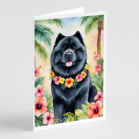 Buy this Chow Chow Luau Greeting Cards Pack of 8