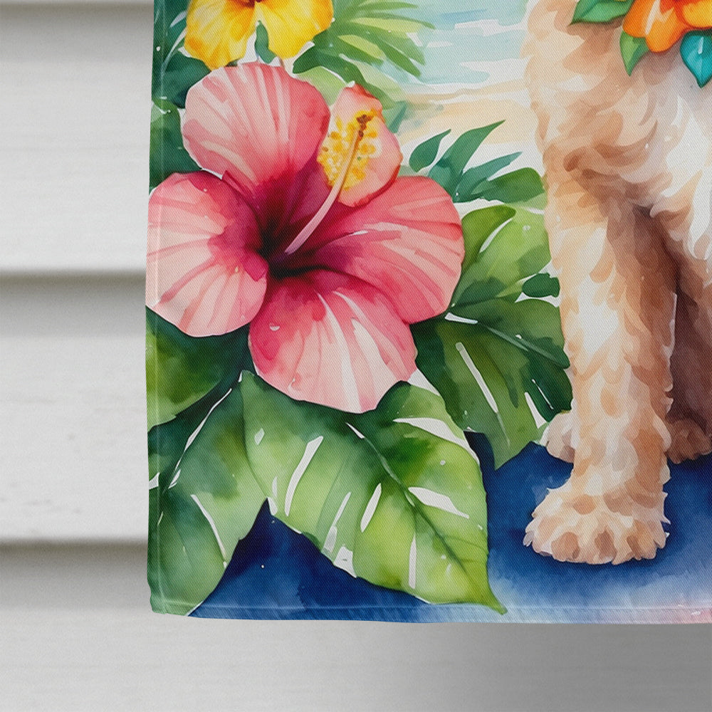 Cockapoo Luau House Flag