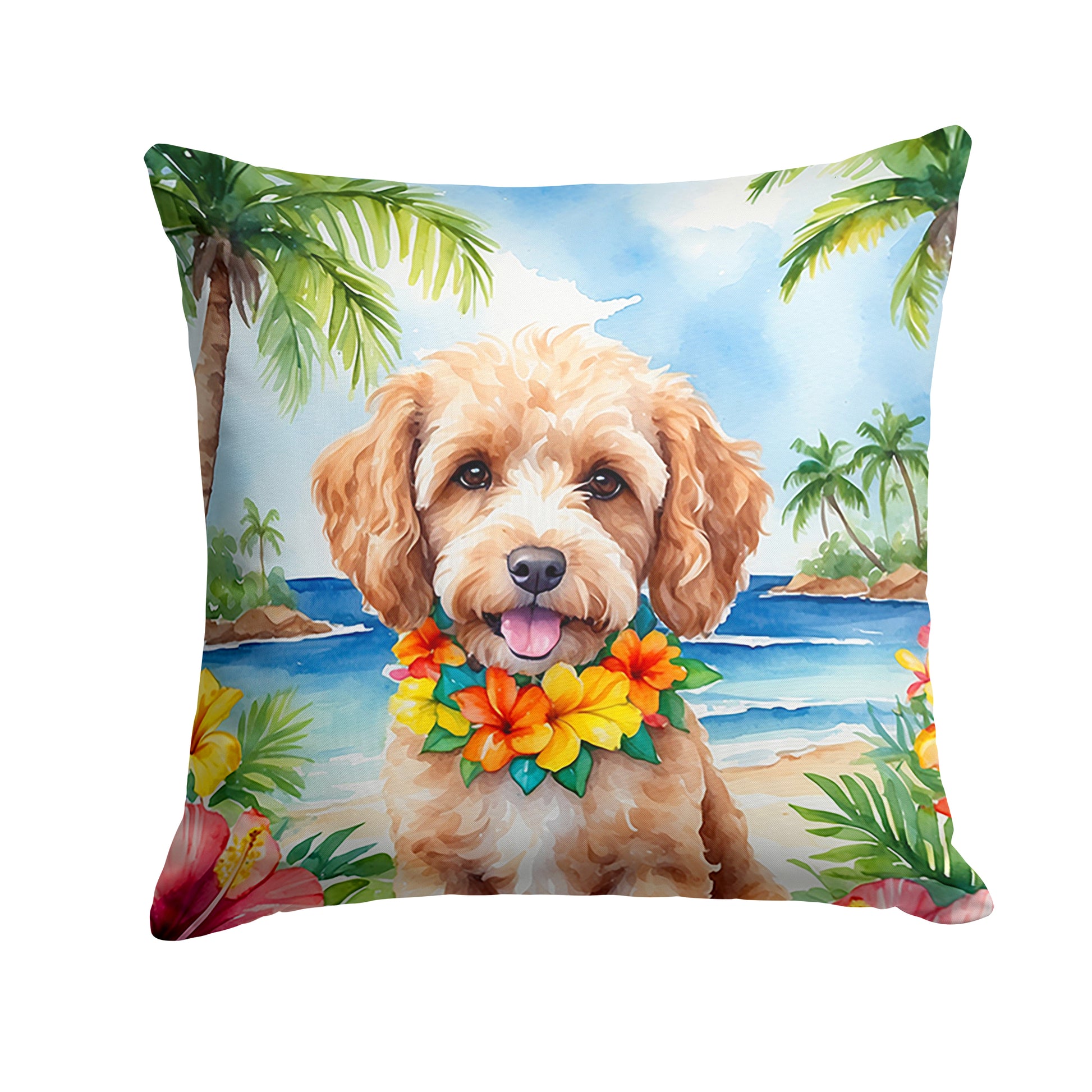 Buy this Cockapoo Luau Throw Pillow