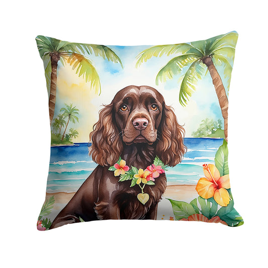 Buy this Cocker Spaniel Luau Throw Pillow