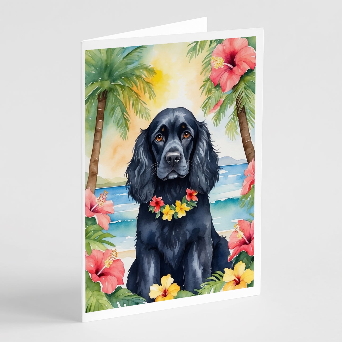 Buy this Cocker Spaniel Luau Greeting Cards Pack of 8