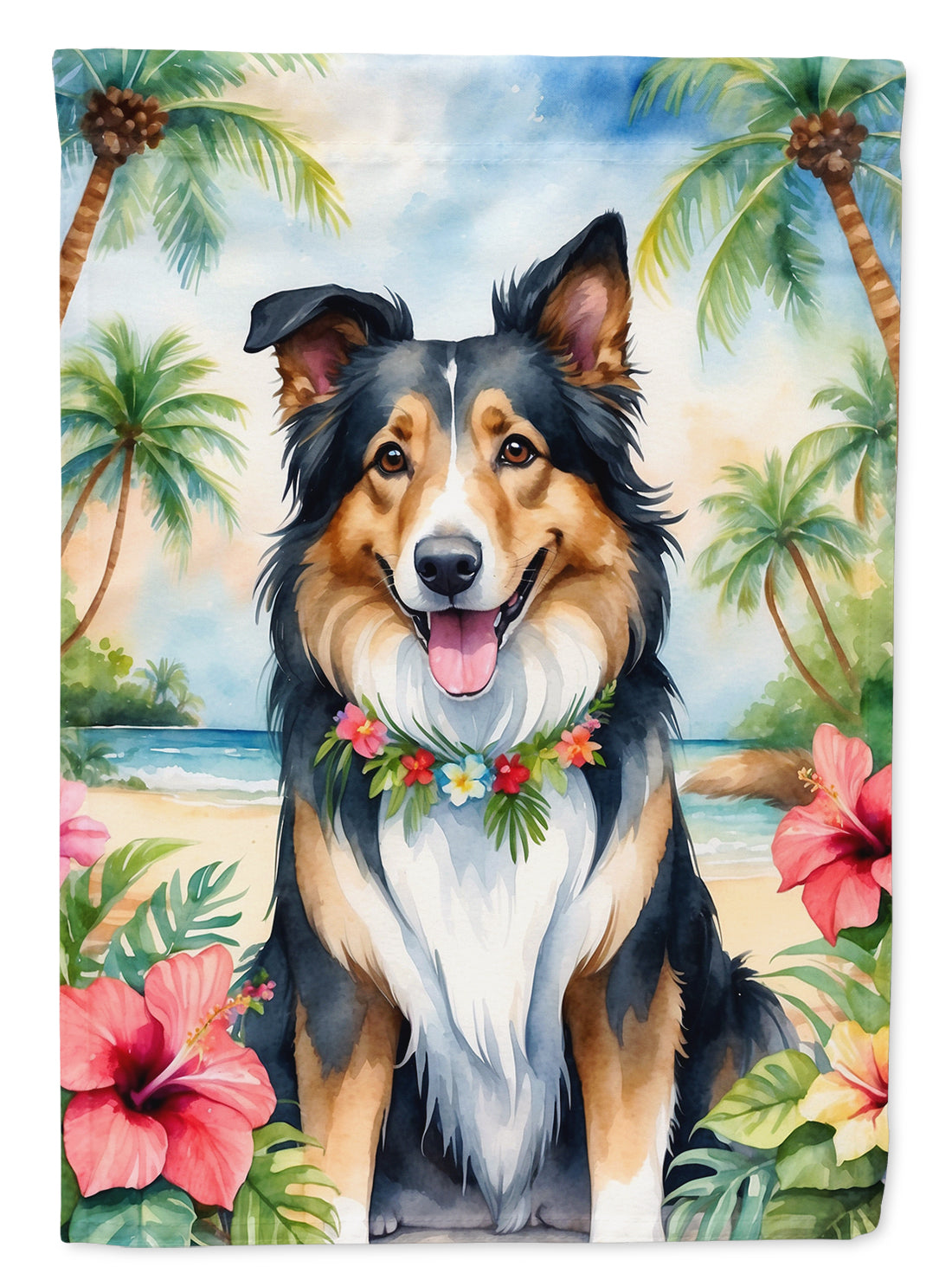 Buy this Collie Luau Garden Flag