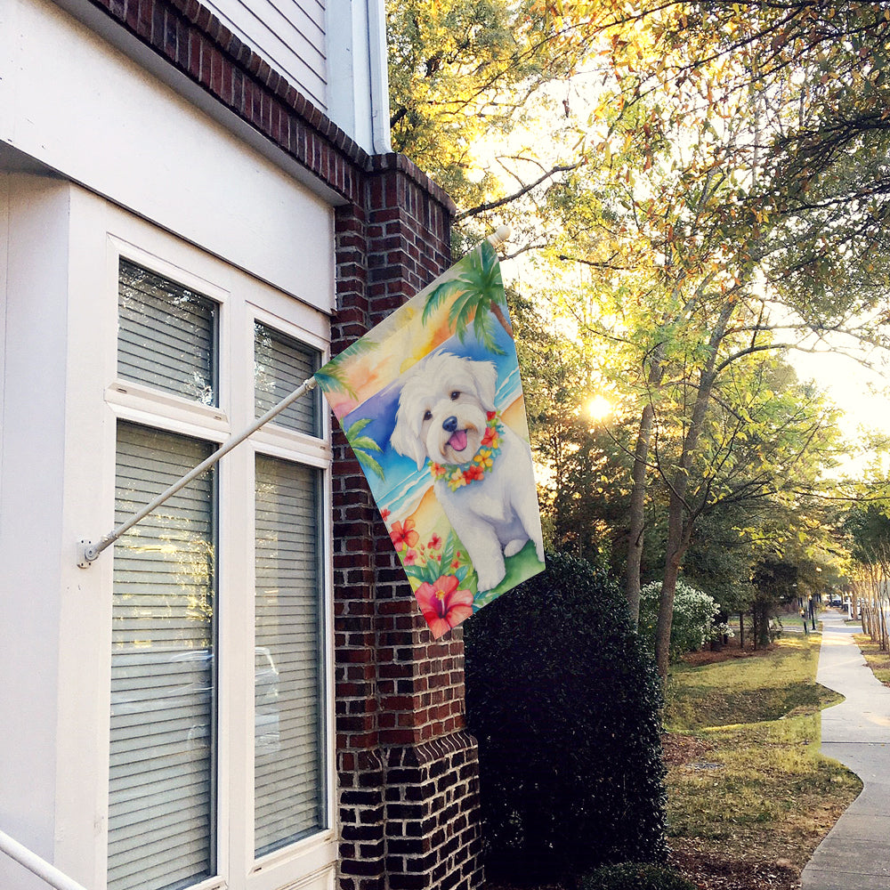 Coton de Tulear Luau House Flag