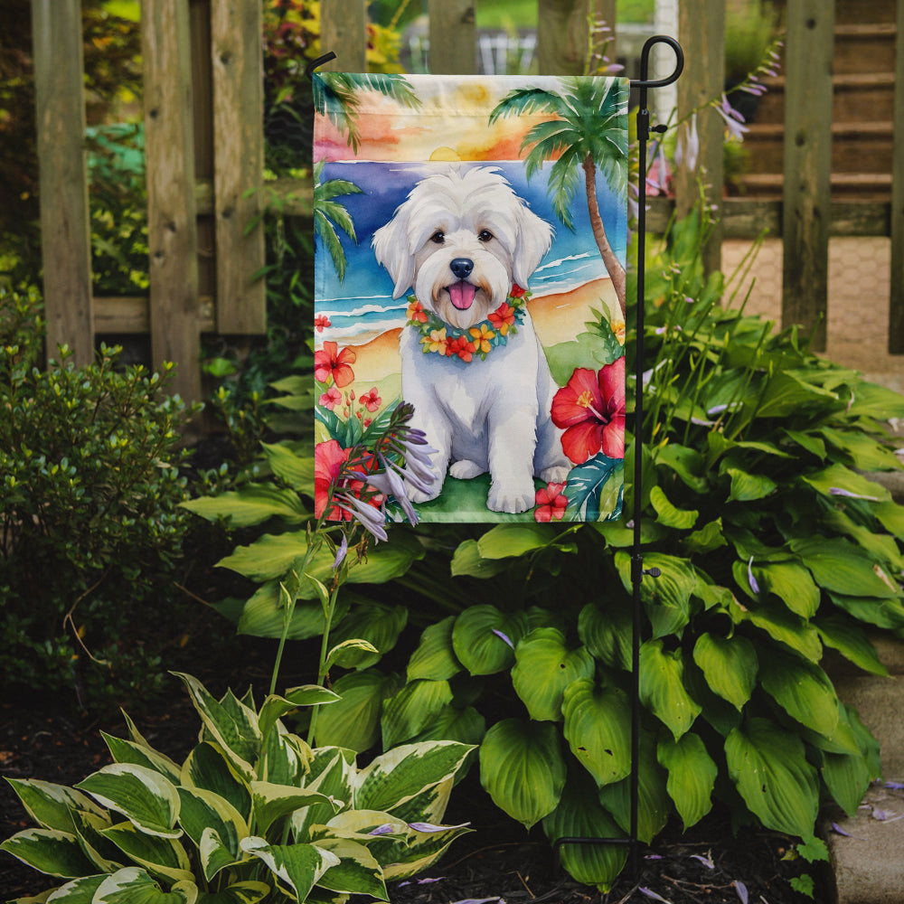 Coton de Tulear Luau Garden Flag