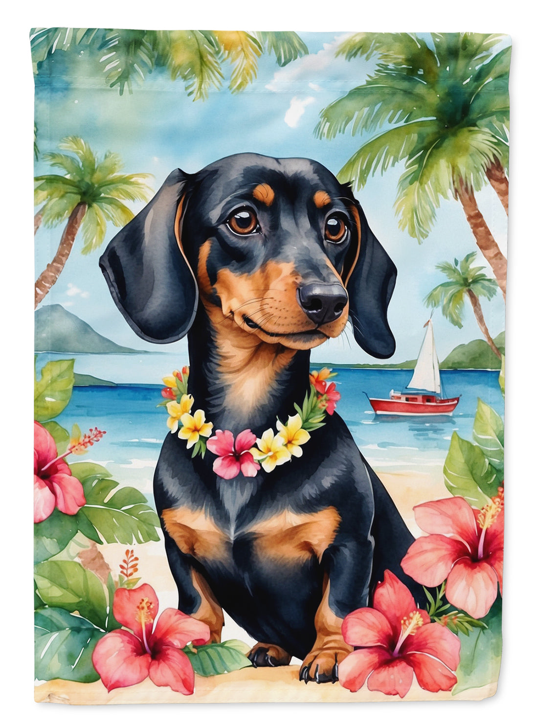Buy this Dachshund Luau Garden Flag