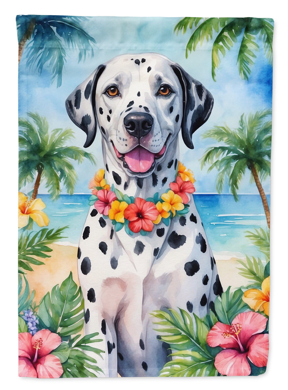 Buy this Dalmatian Luau House Flag