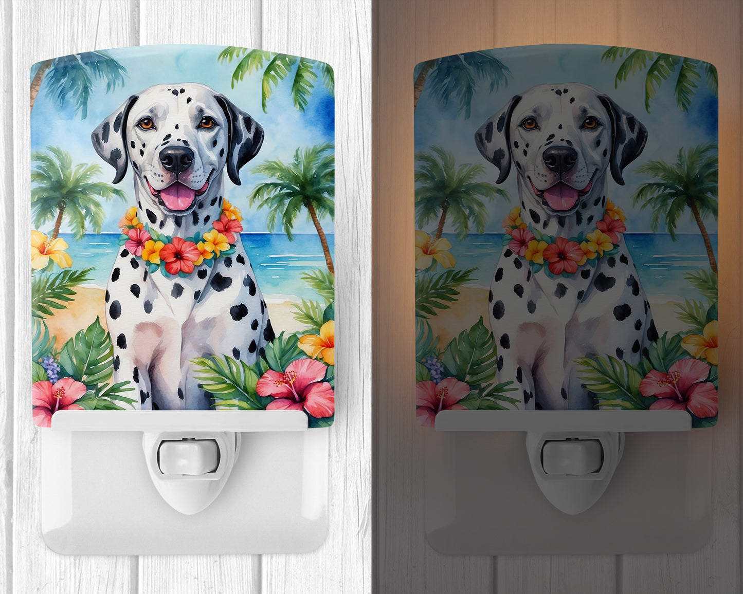 Dalmatian Luau Ceramic Night Light
