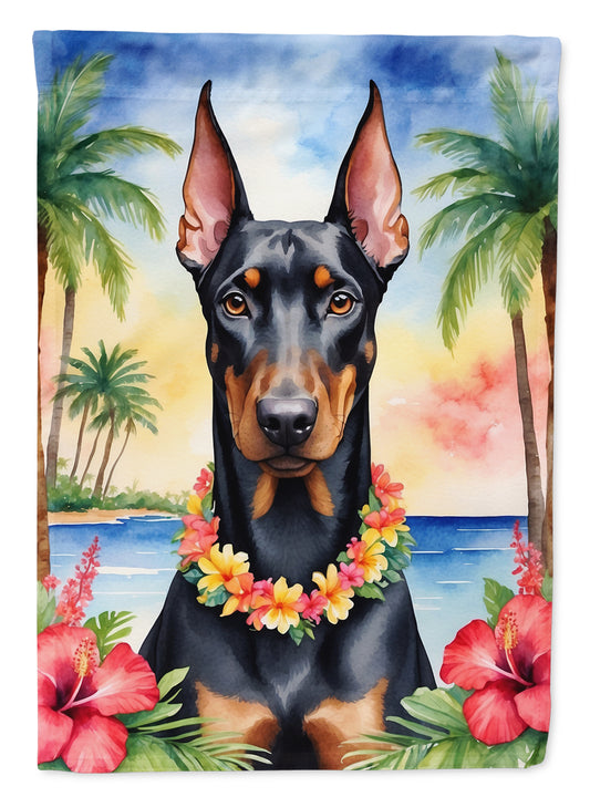 Buy this Doberman Pinscher Luau House Flag