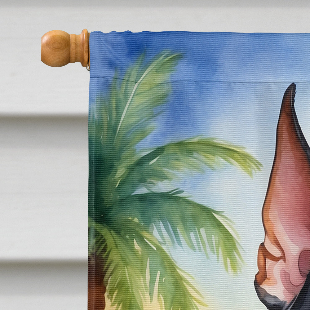 Doberman Pinscher Luau House Flag