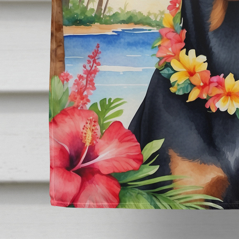 Doberman Pinscher Luau House Flag