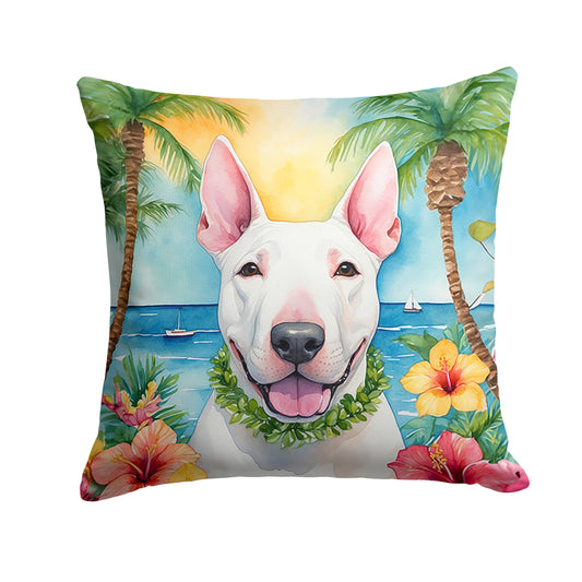 Buy this English Bull Terrier Luau Throw Pillow