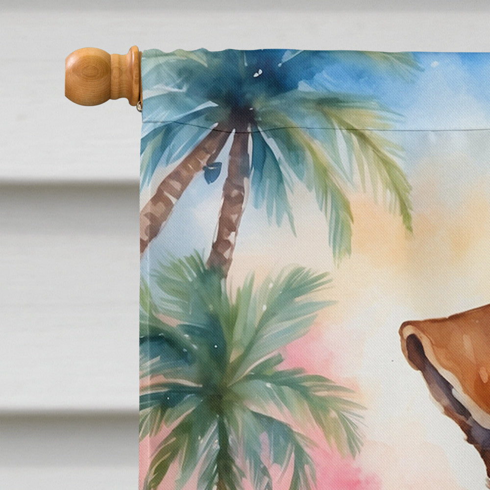 Fox Terrier Luau House Flag