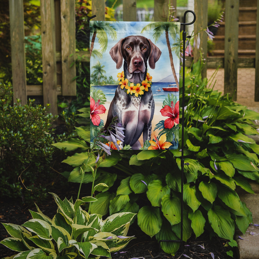 German Shorthaired Pointer Luau Garden Flag