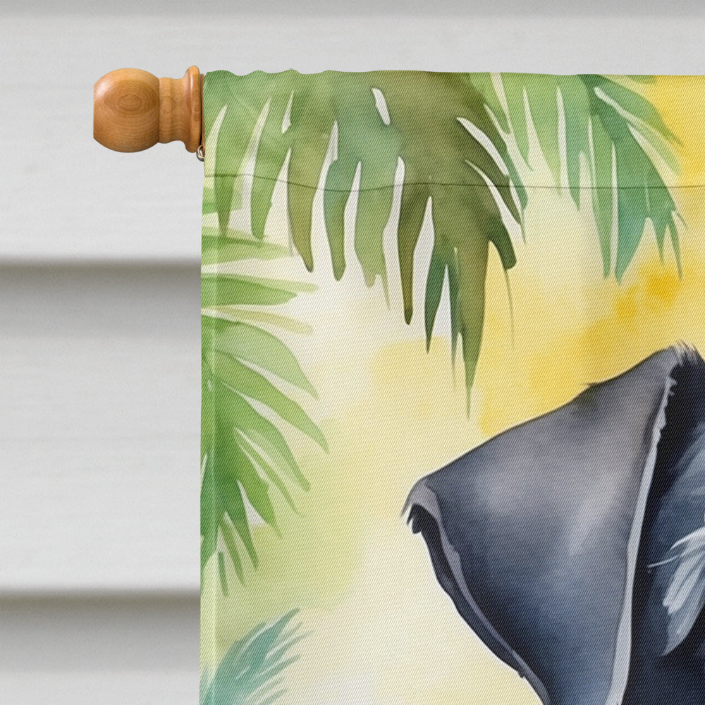 Giant Schnauzer Luau House Flag