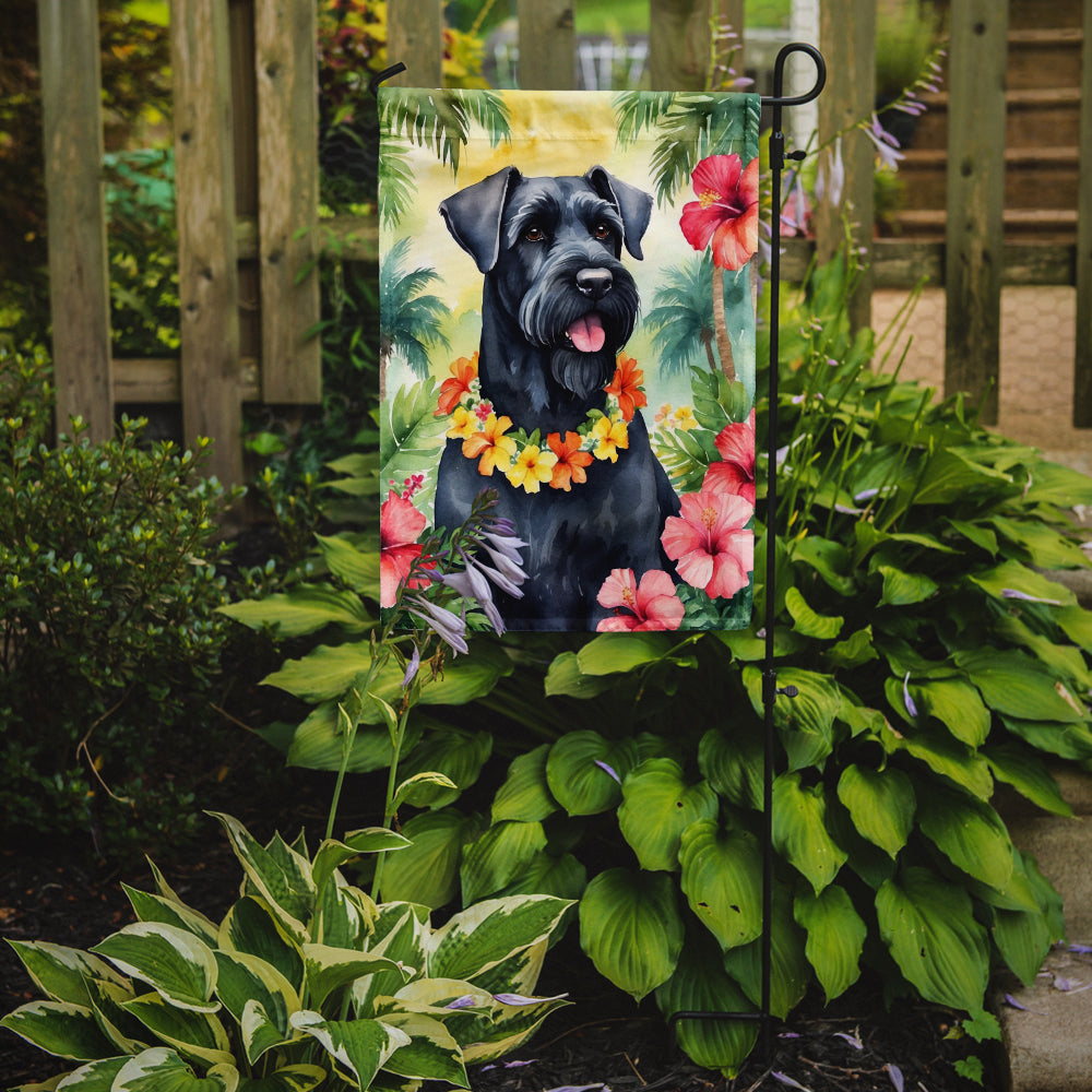 Giant Schnauzer Luau Garden Flag