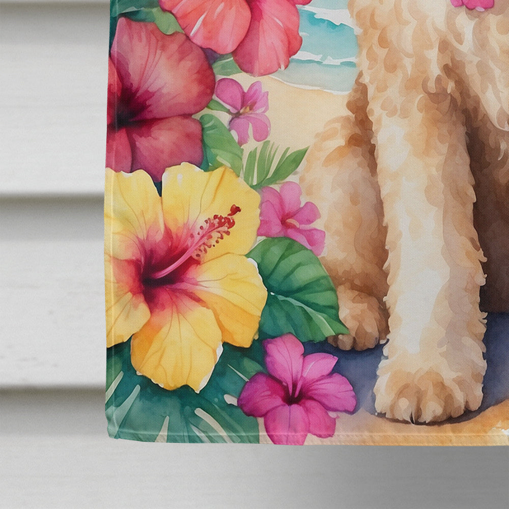 Goldendoodle Luau House Flag