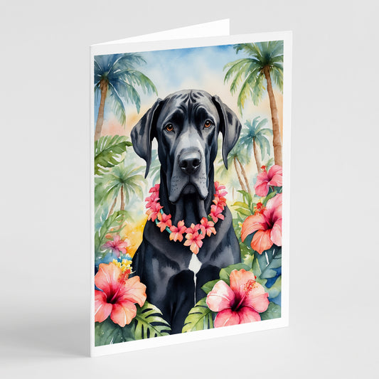 Buy this Great Dane Luau Greeting Cards Pack of 8