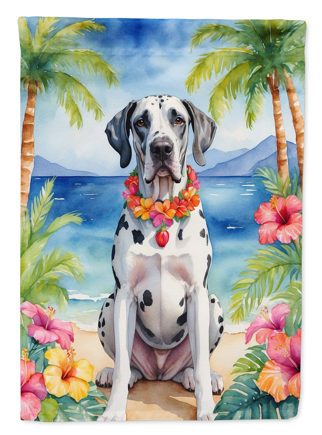 Buy this Great Dane Luau House Flag