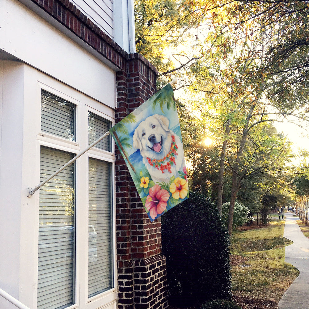 Great Pyrenees Luau House Flag