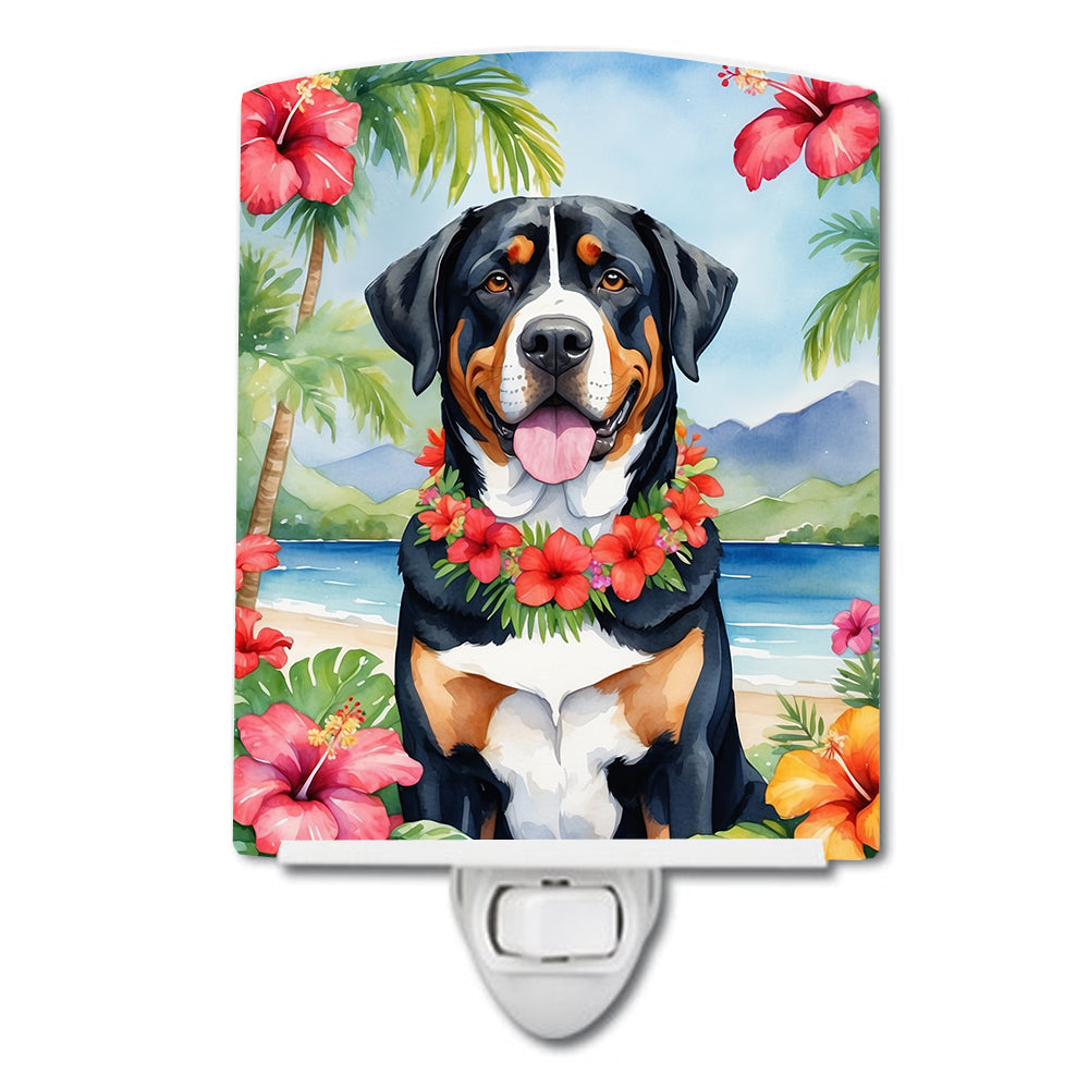 Buy this Greater Swiss Mountain Dog Luau Ceramic Night Light