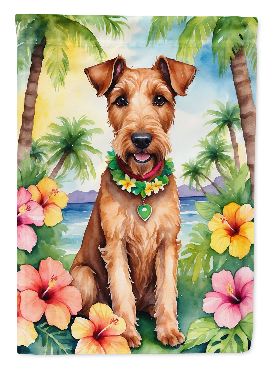 Buy this Irish Terrier Luau Garden Flag