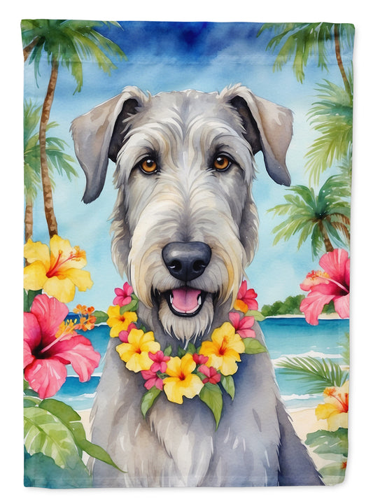 Buy this Irish Wolfhound Luau House Flag