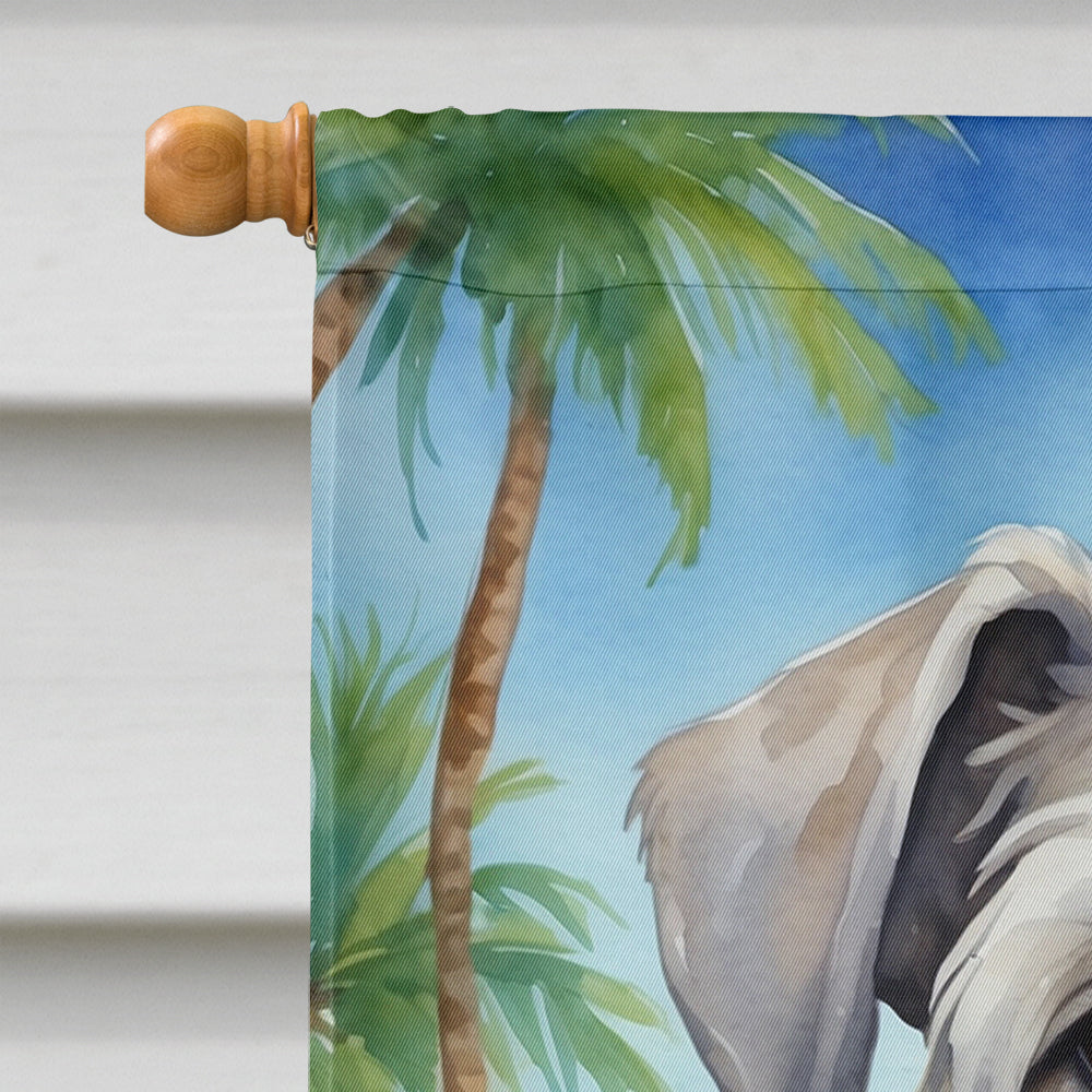 Irish Wolfhound Luau House Flag