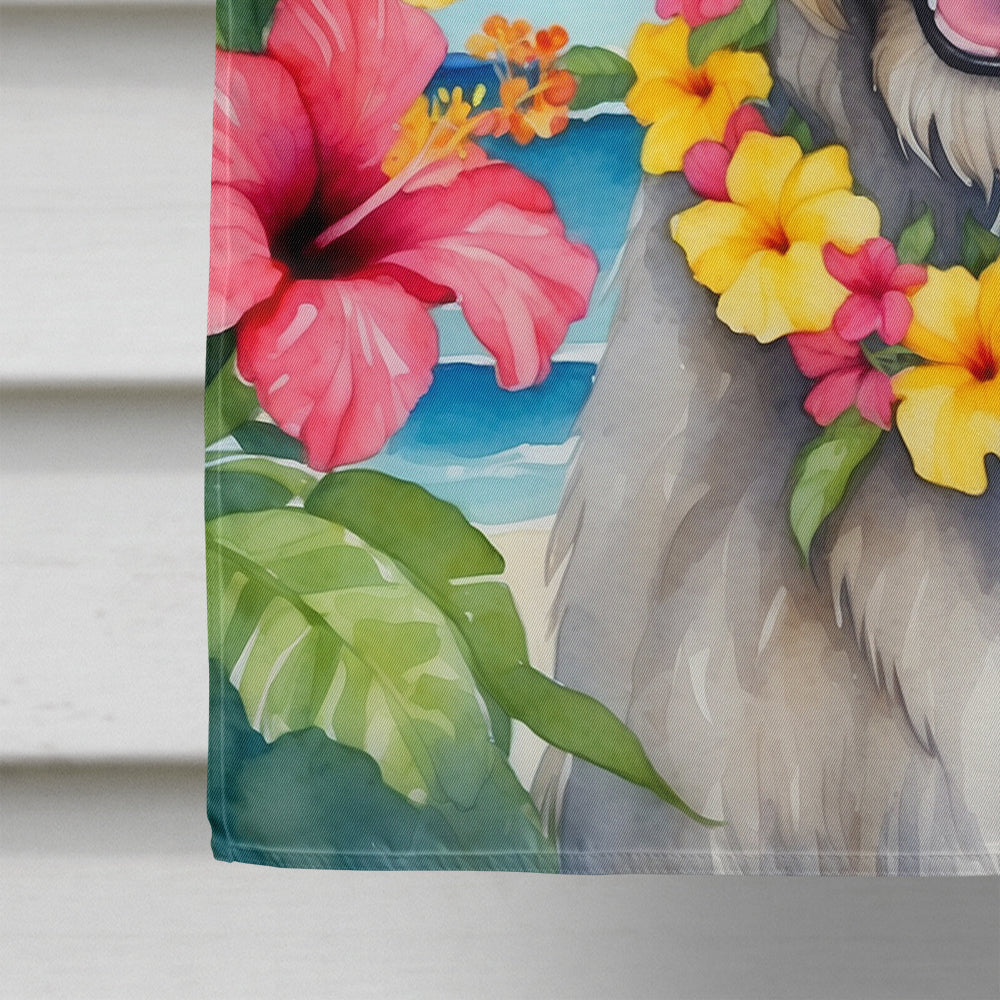 Irish Wolfhound Luau House Flag