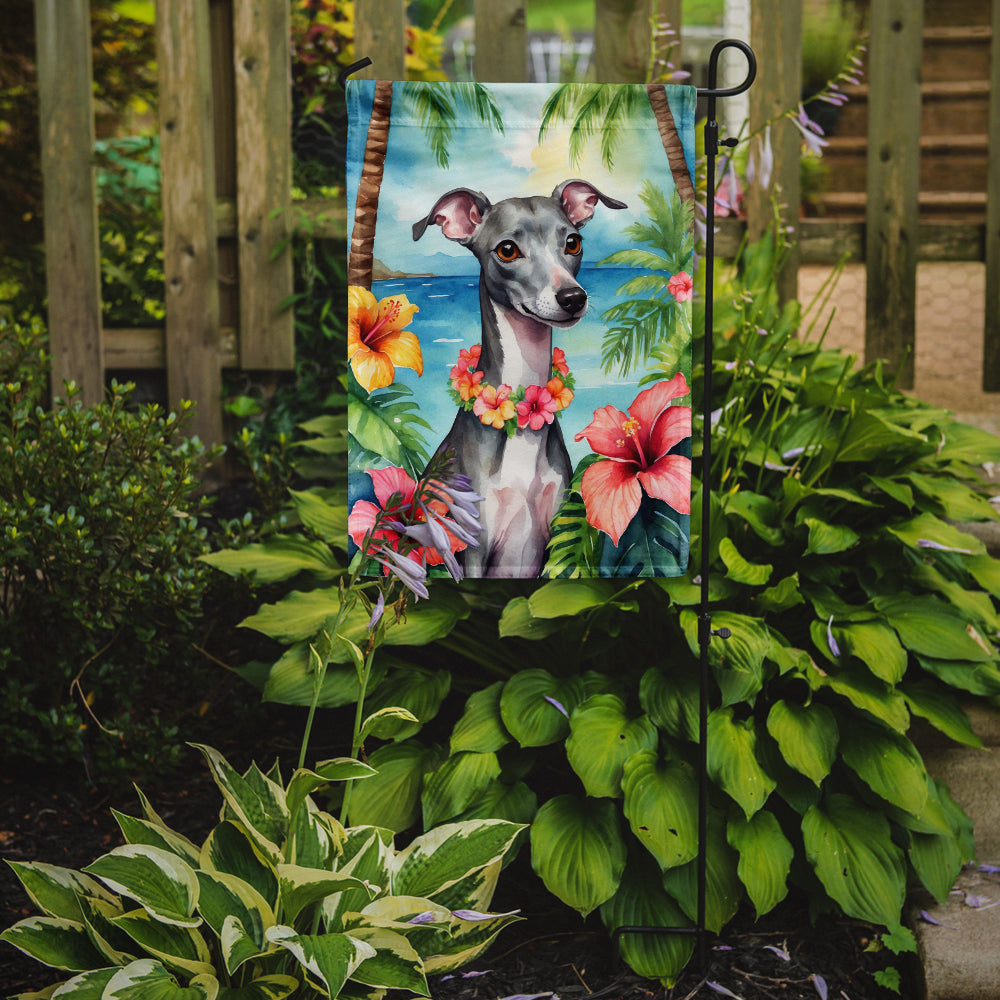 Italian Greyhound Luau Garden Flag