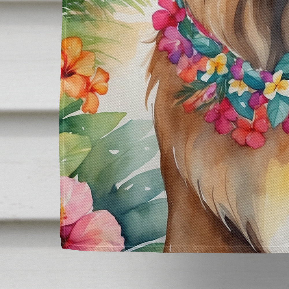 Leonberger Luau House Flag