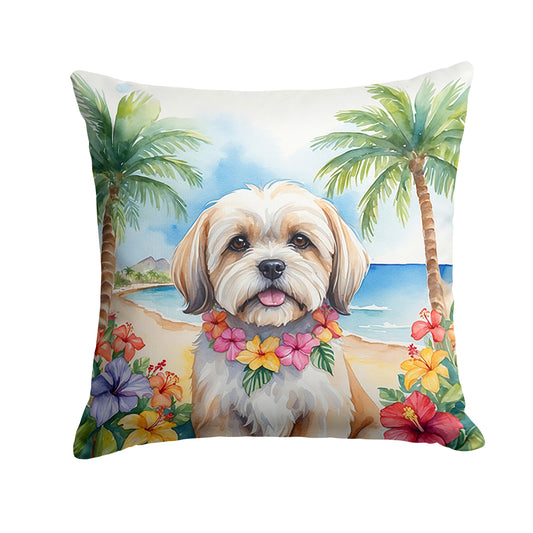 Buy this Lhasa Apso Luau Throw Pillow