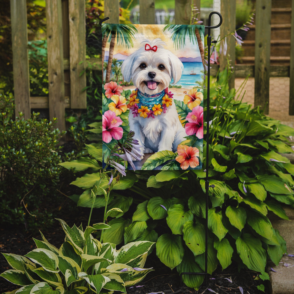 Maltese Luau Garden Flag