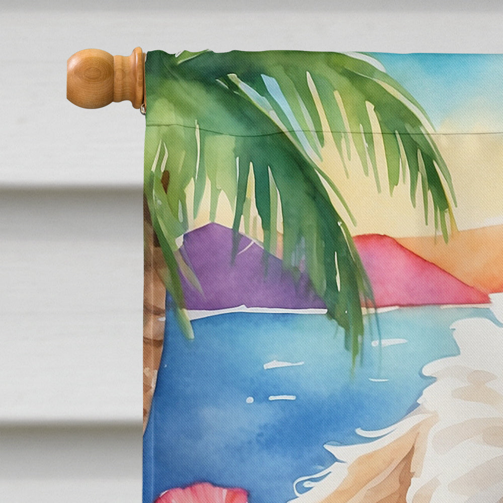 Maltipoo Luau House Flag