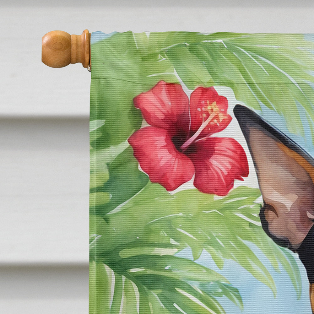 Manchester Terrier Luau House Flag