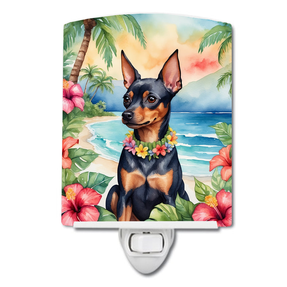 Buy this Miniature Pinscher Luau Ceramic Night Light