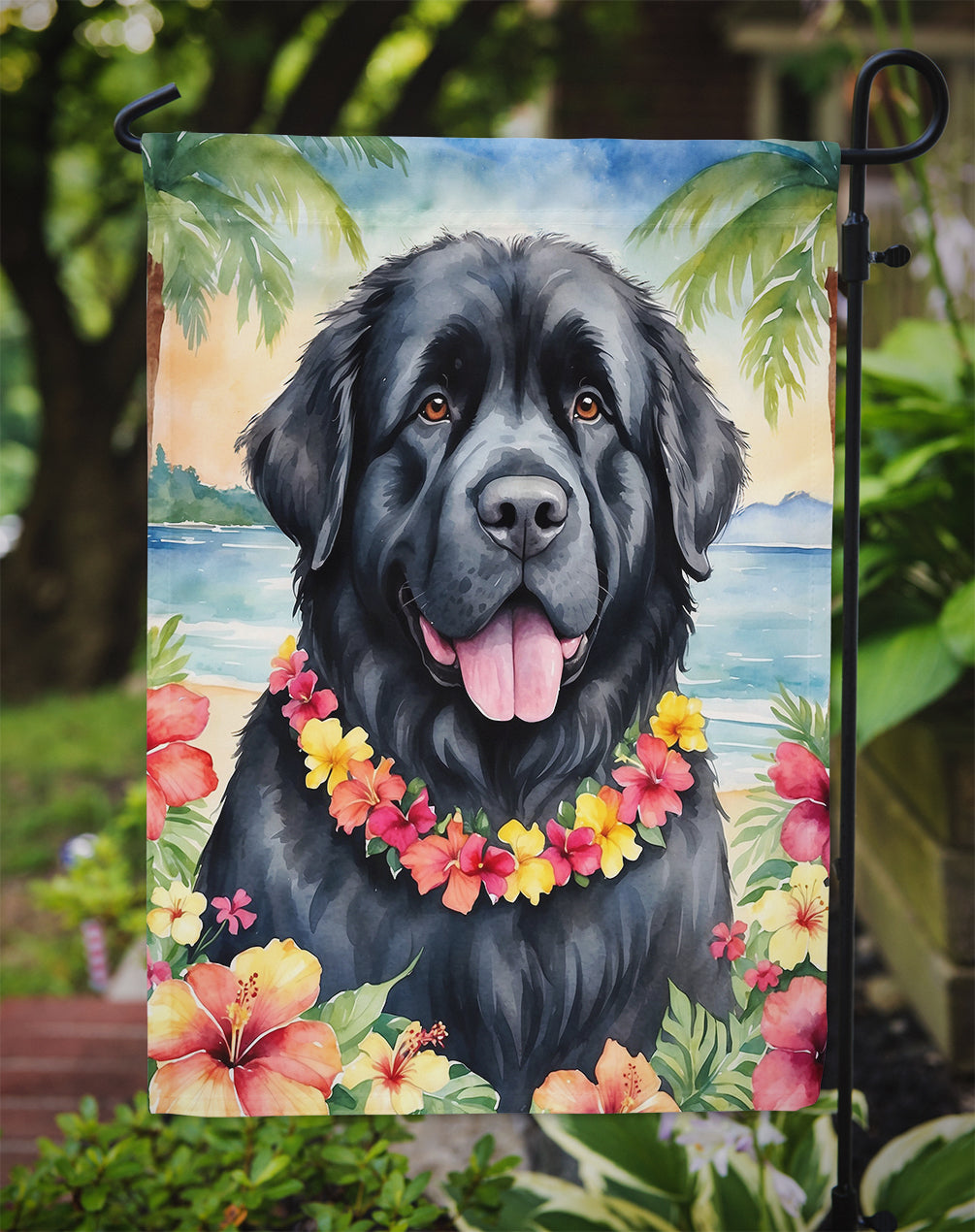 Newfoundland Luau Garden Flag
