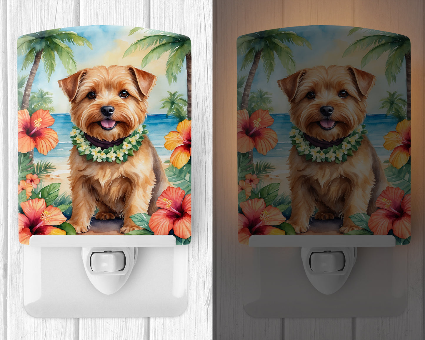 Norfolk Terrier Luau Ceramic Night Light