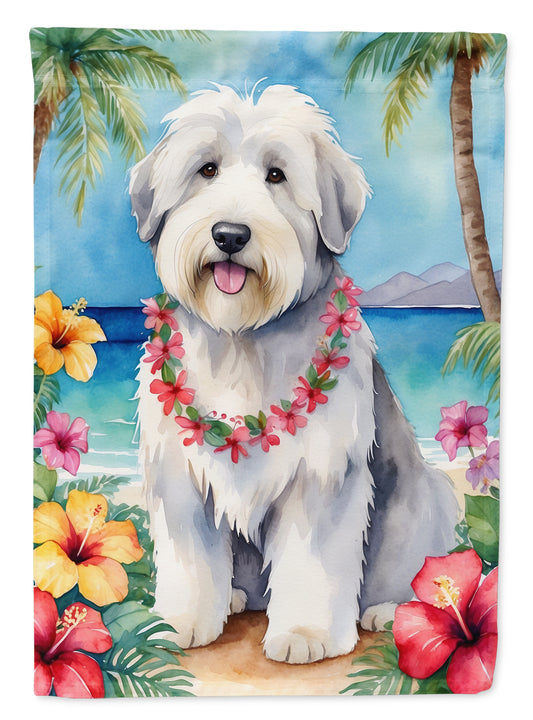 Buy this Old English Sheepdog Luau House Flag